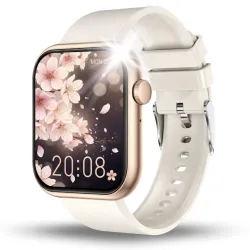 Smartwatch Zegarek Damski Angelo AQX7 PRO złoty Rozmowy SMS Sport Zdrowie Menu PL 4 Paski
